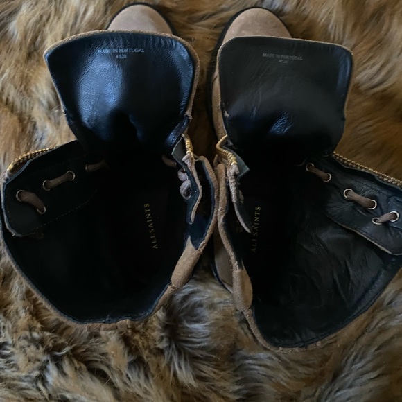 AllSaints Ariel Top Zip Suede Boot in size 36 - Picture 9 of 15